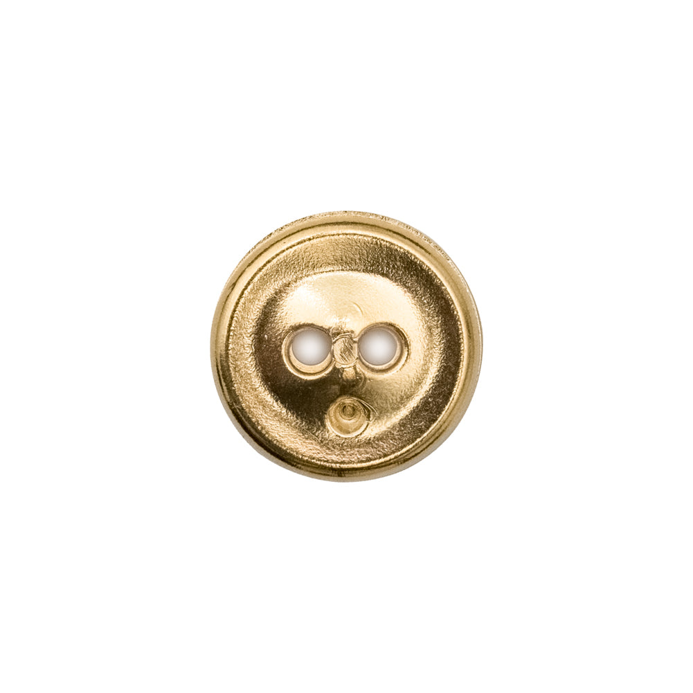 Italian Gold and White 2-Hole Crest Button - 24L/15mm - Joann Fabrics