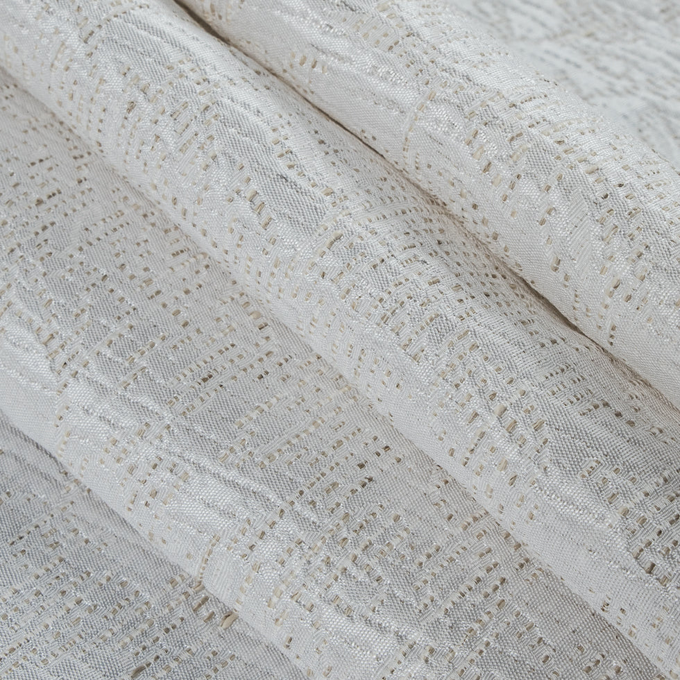 Metallic Blanc de Blanc/Seedpearl Abstract Cotton Polyester Brocade - Joann Fabrics