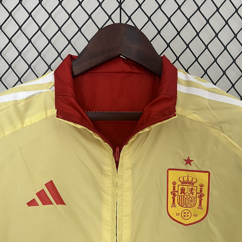 2024 Spain Reversible Windbreaker (red-yellow)Soccer Jersey 1:1 Thai Quality