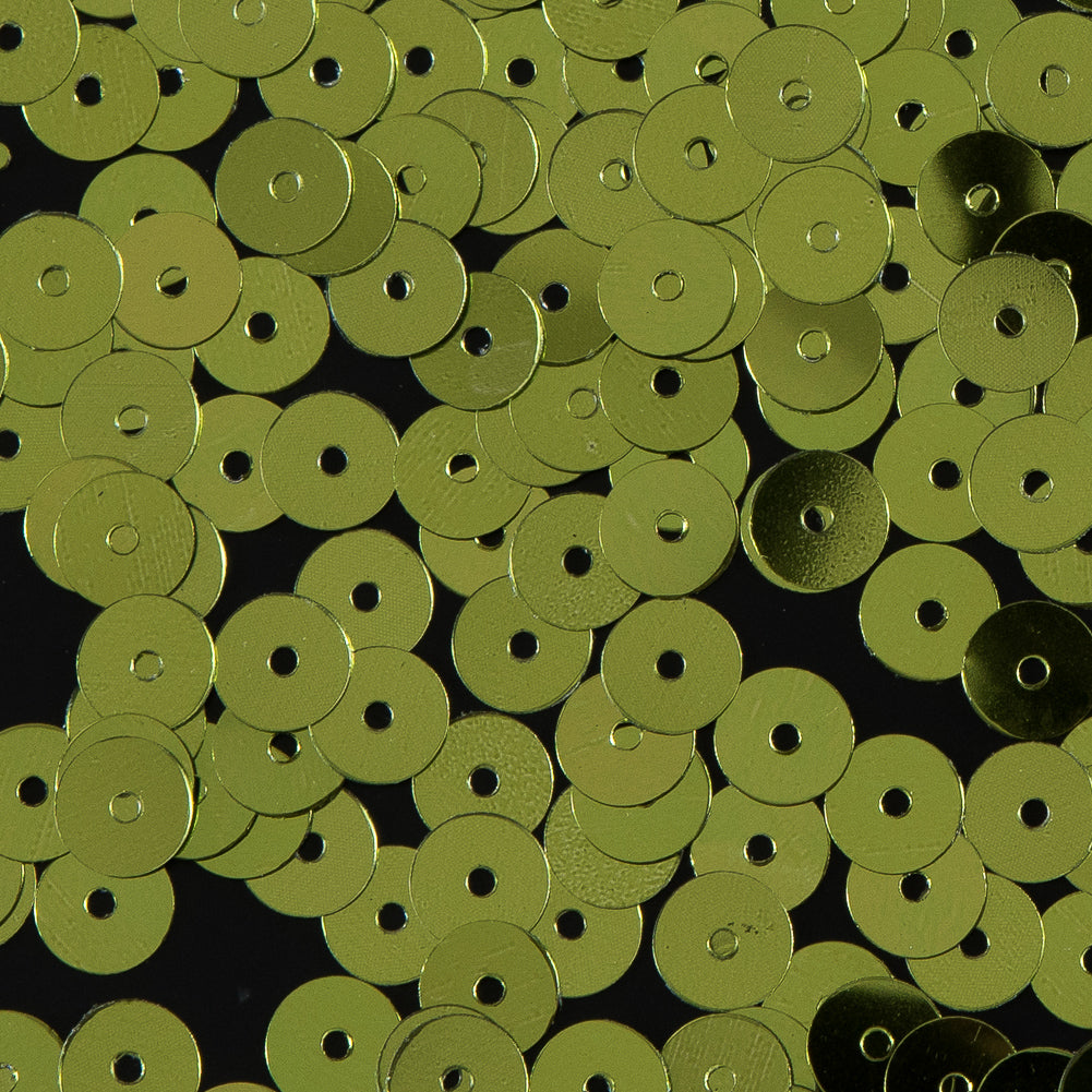 Bag of Lime Color Loose Sequins with Silver Back - 6mm - Joann Fabrics
