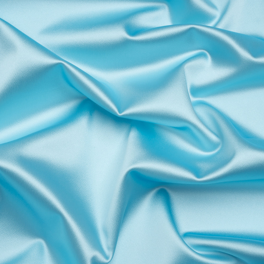 Stretch Satin Made in Italy - Sky Blue with White Backing - Premium Collection - Joann Fabrics
