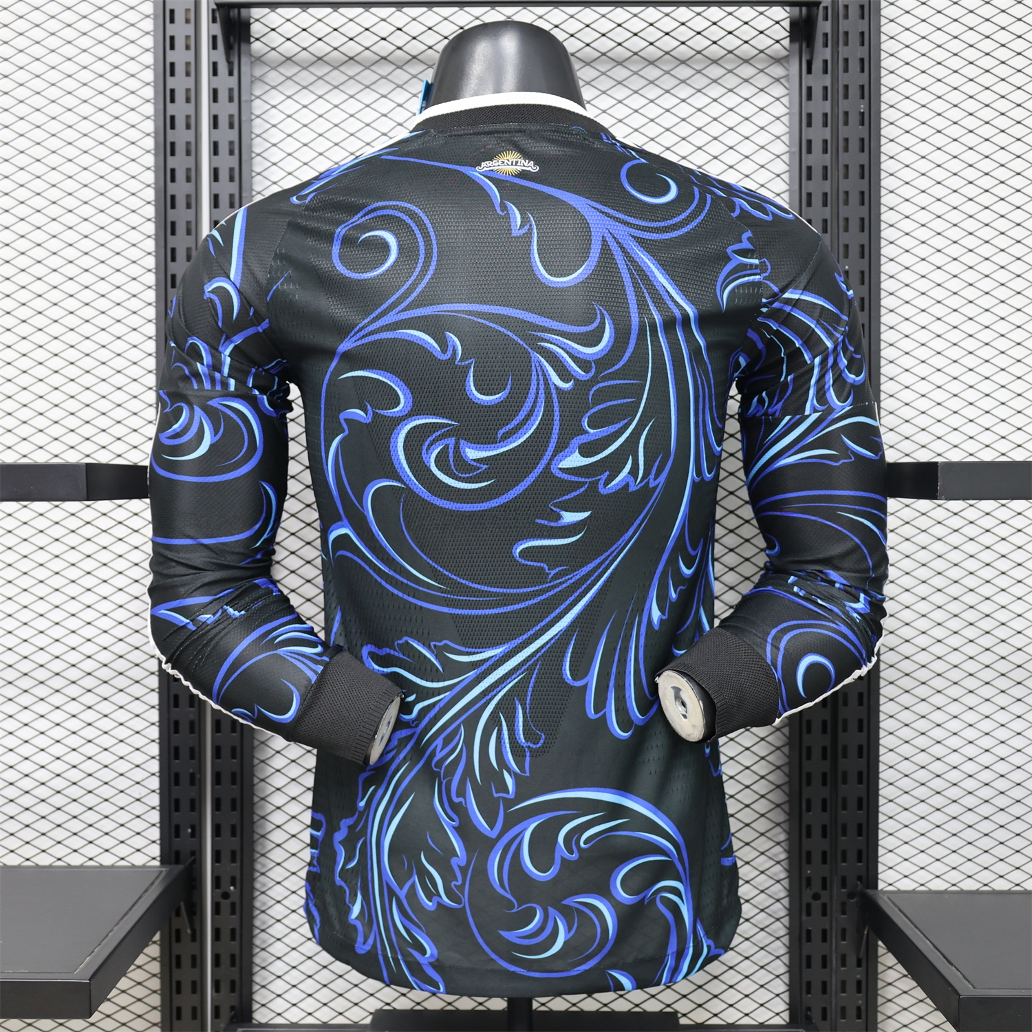 Argentina 2026 Away Deep Blue Long Sleeves Jersey - Player Version - UnitedFutballJersey