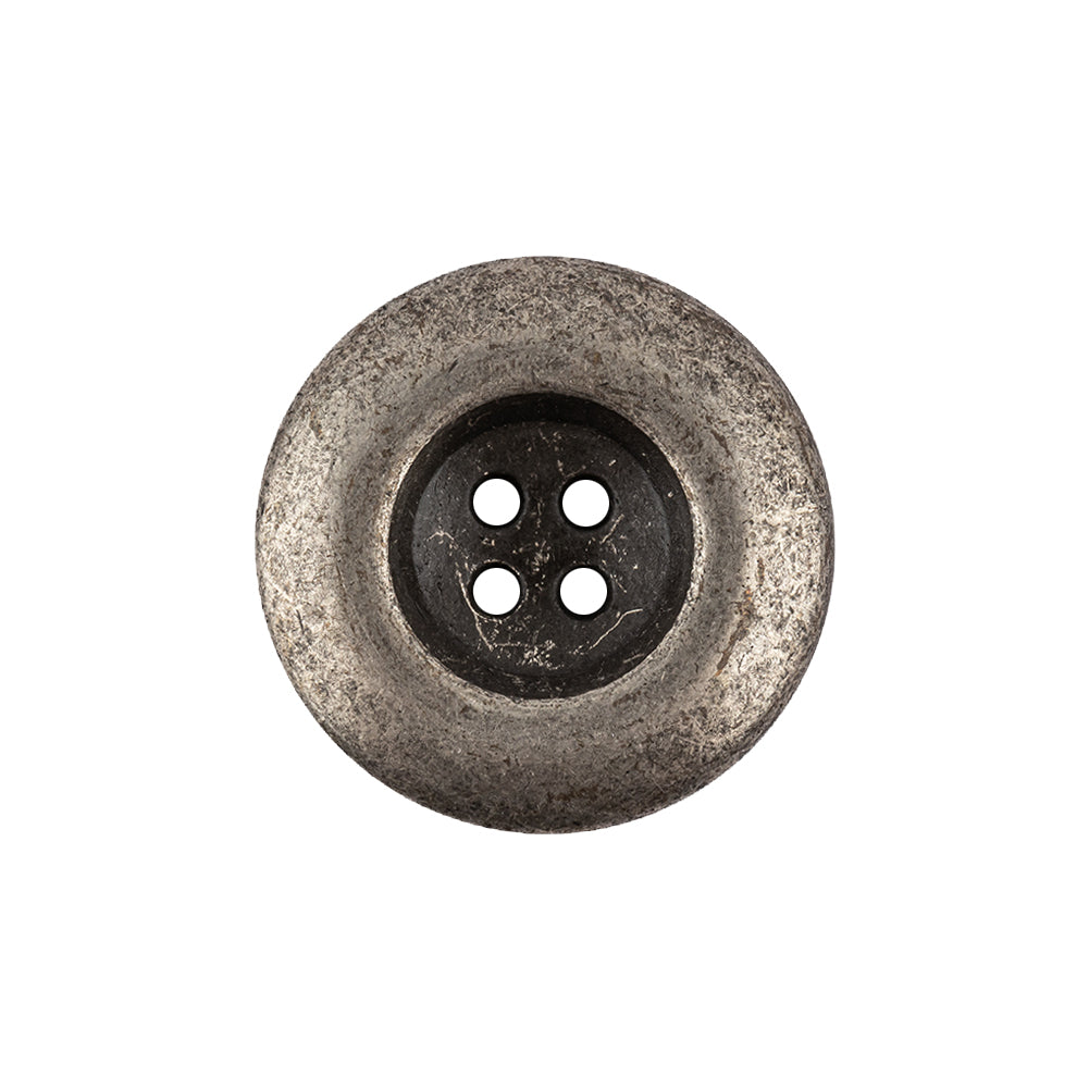 Italian Silver Oxidized Deep Well 4-Hole Button - 36L/23mm - Joann Fabrics