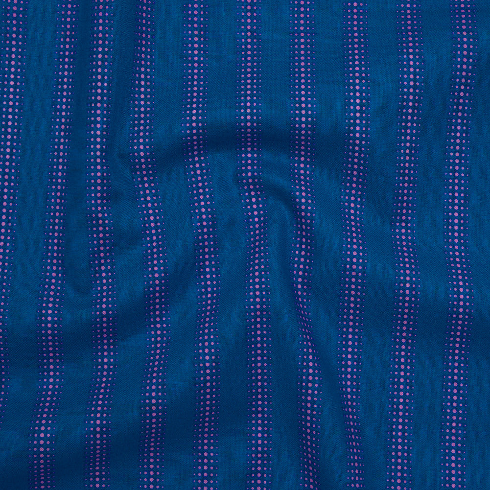 Printed Quilting Cotton by Heather Bailey for FIGO Studio - Navy Dot Stripe - Pop Sugar Collection - Joann Fabrics