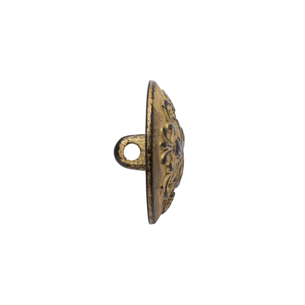 Metal Shank Back Button - 32L/20mm - Distressed Gold Crest - Joann Fabrics