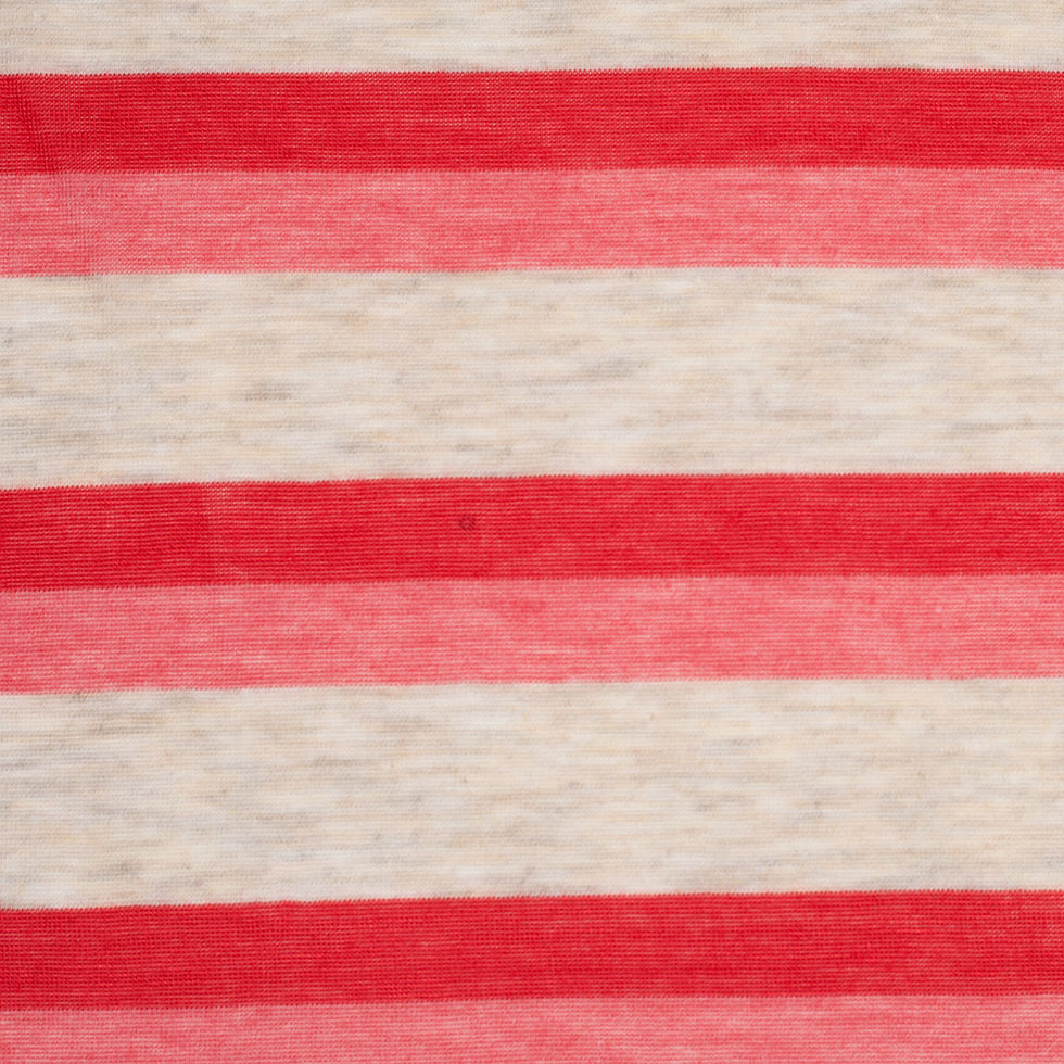 Heathered Oatmeal Striped Stretch Viscose Jersey - Joann Fabrics
