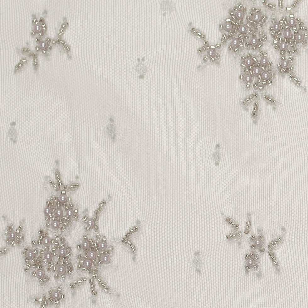 Beaded Lace - Silver Floral - Joann Fabrics