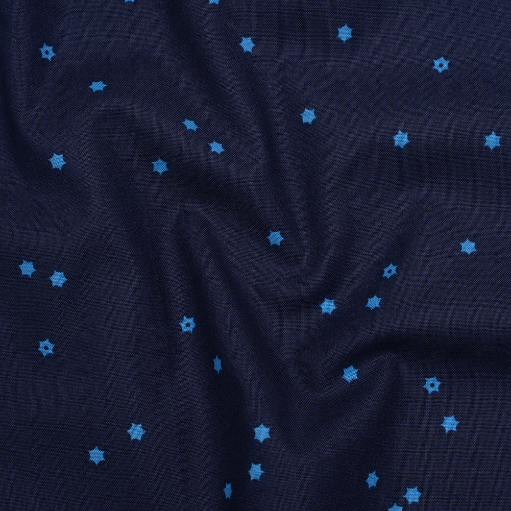 Printed Quilting Cotton by Ghazal Razavi for FIGO Studio - Navy Flowers - Seasons Basics Collection - Joann Fabrics