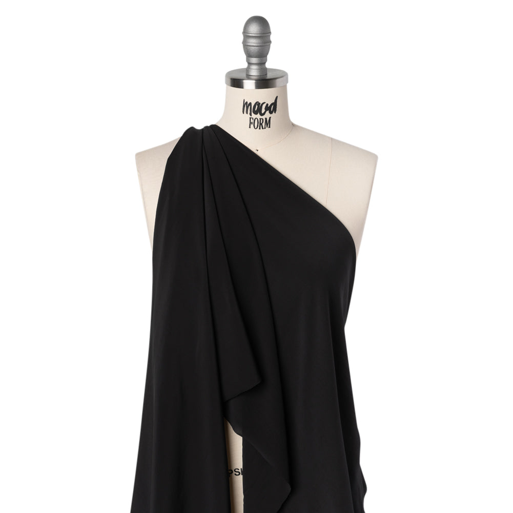 Viscose Crepe de Chine - Black - Famous Australian Designer Deadstock - Joann Fabrics
