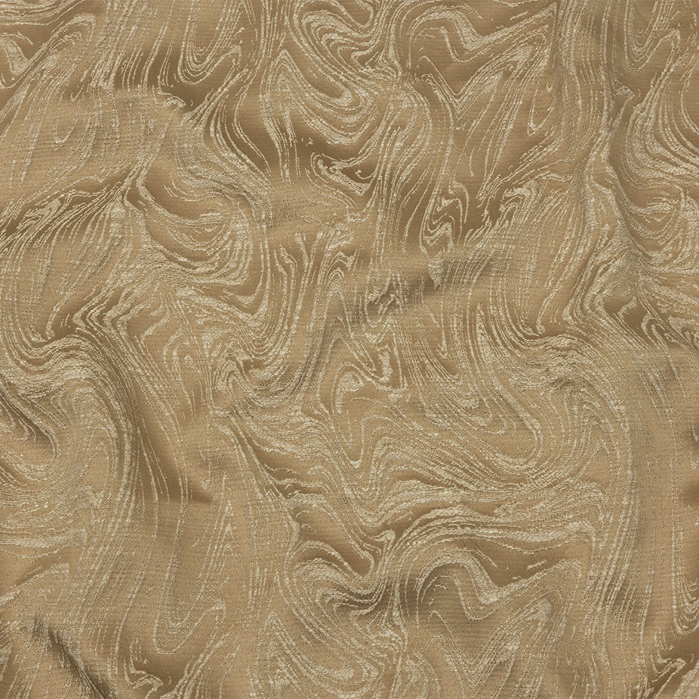 Cotton and Recycled Polyester Drapery Jacquard - Caramel Marbled Lines - British Imported - Joann Fabrics