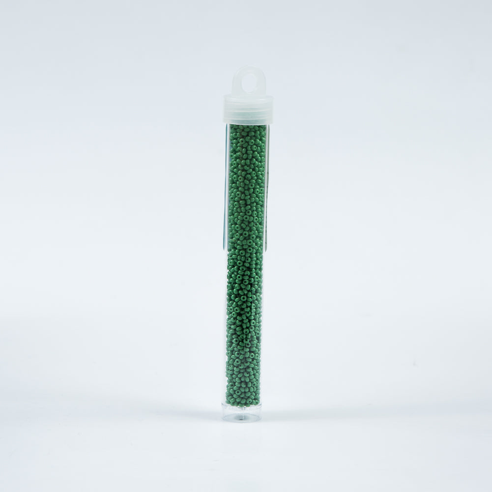 Medium Green Opaque Czech Seed Beads - Size 10 - Joann Fabrics