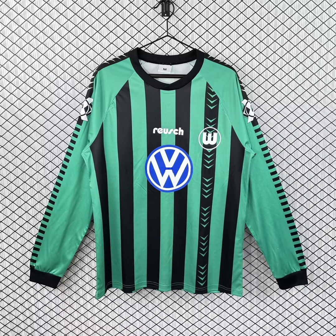 Retro Wolfsburg 1994-96 Away Long Sleeves Jersey - UnitedFutballJersey