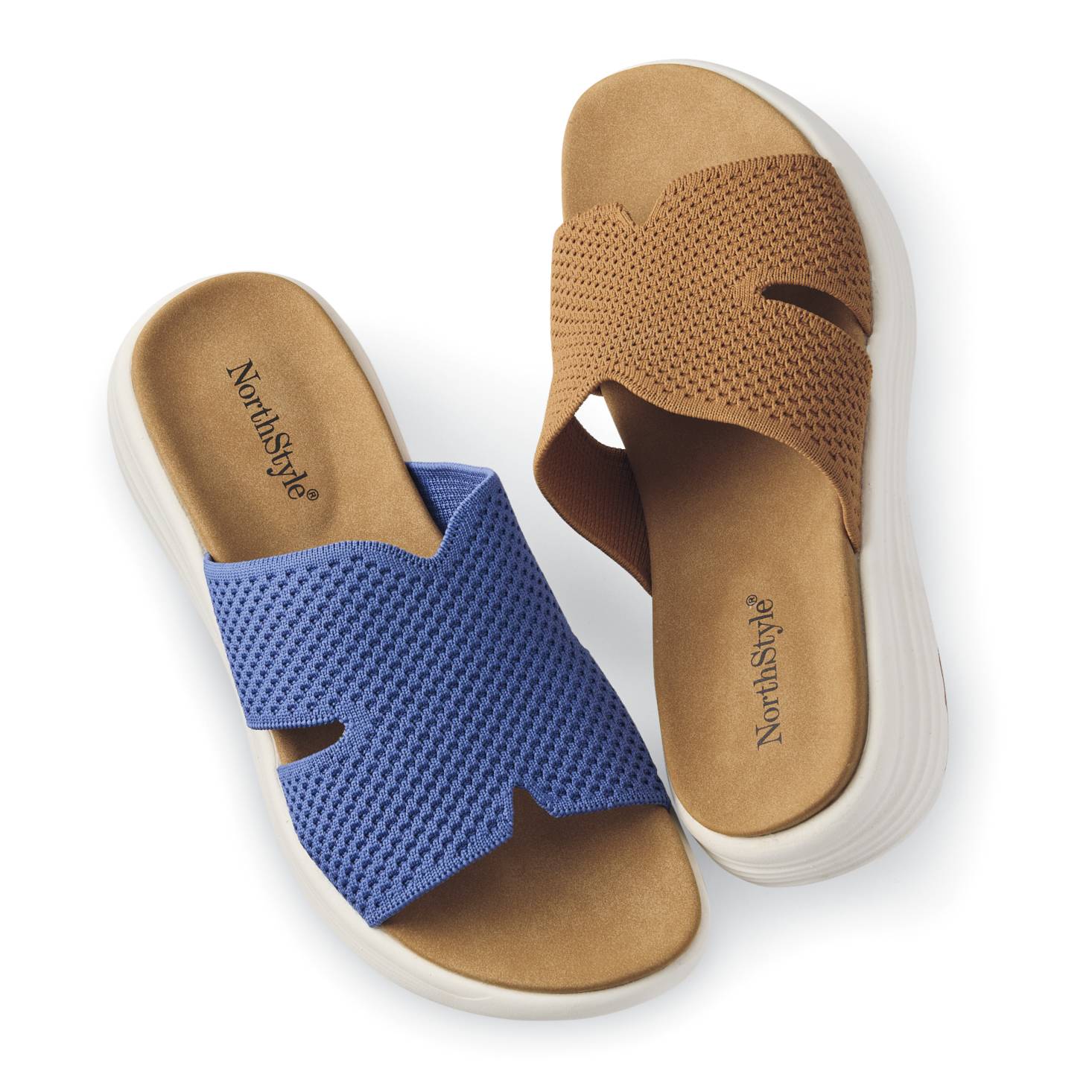 Casual Slides, Knit Upper, Lightweight, Nonslip - Northstyle Catalog