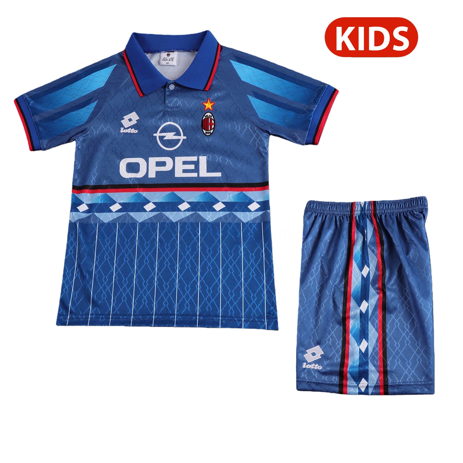 Retro AC Milan 1995-96 Away Kids Kit - UnitedFutballJersey