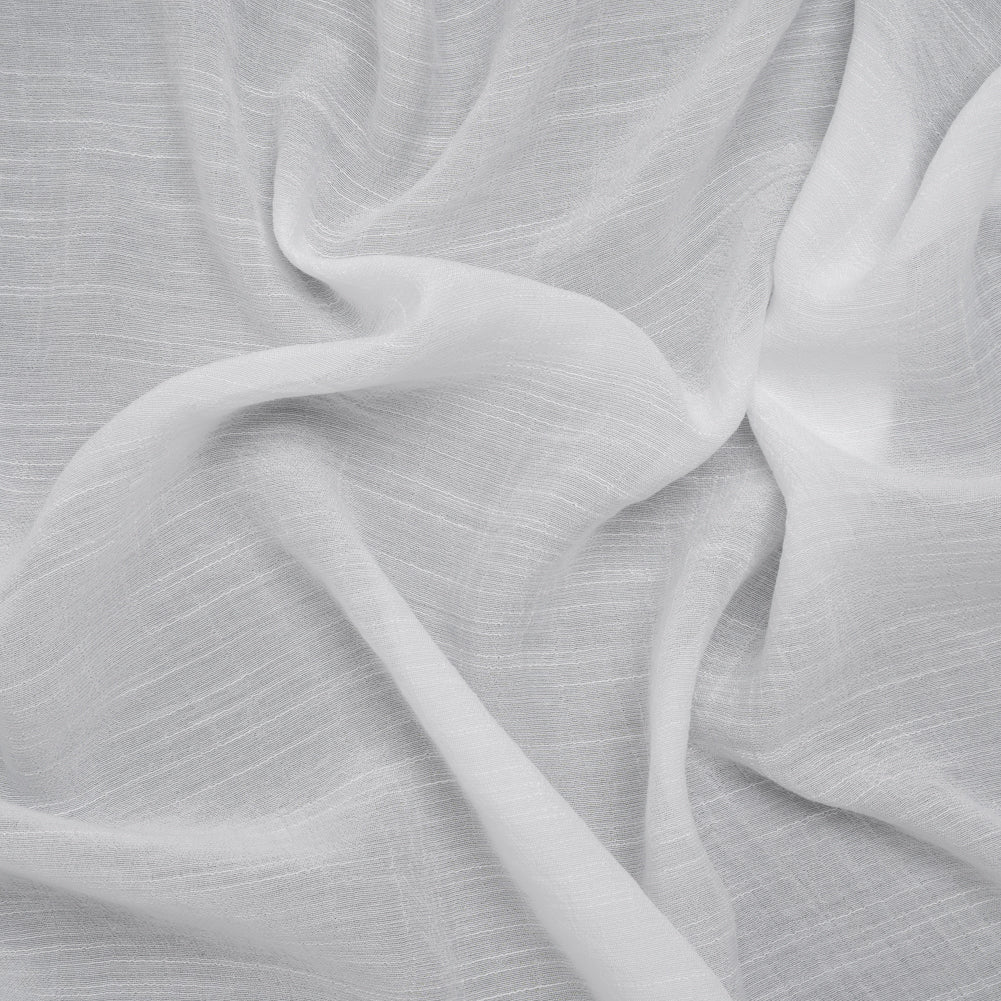 Textured Gauzy Rayon and Polyester Woven - White - Designer Deadstock - Joann Fabrics