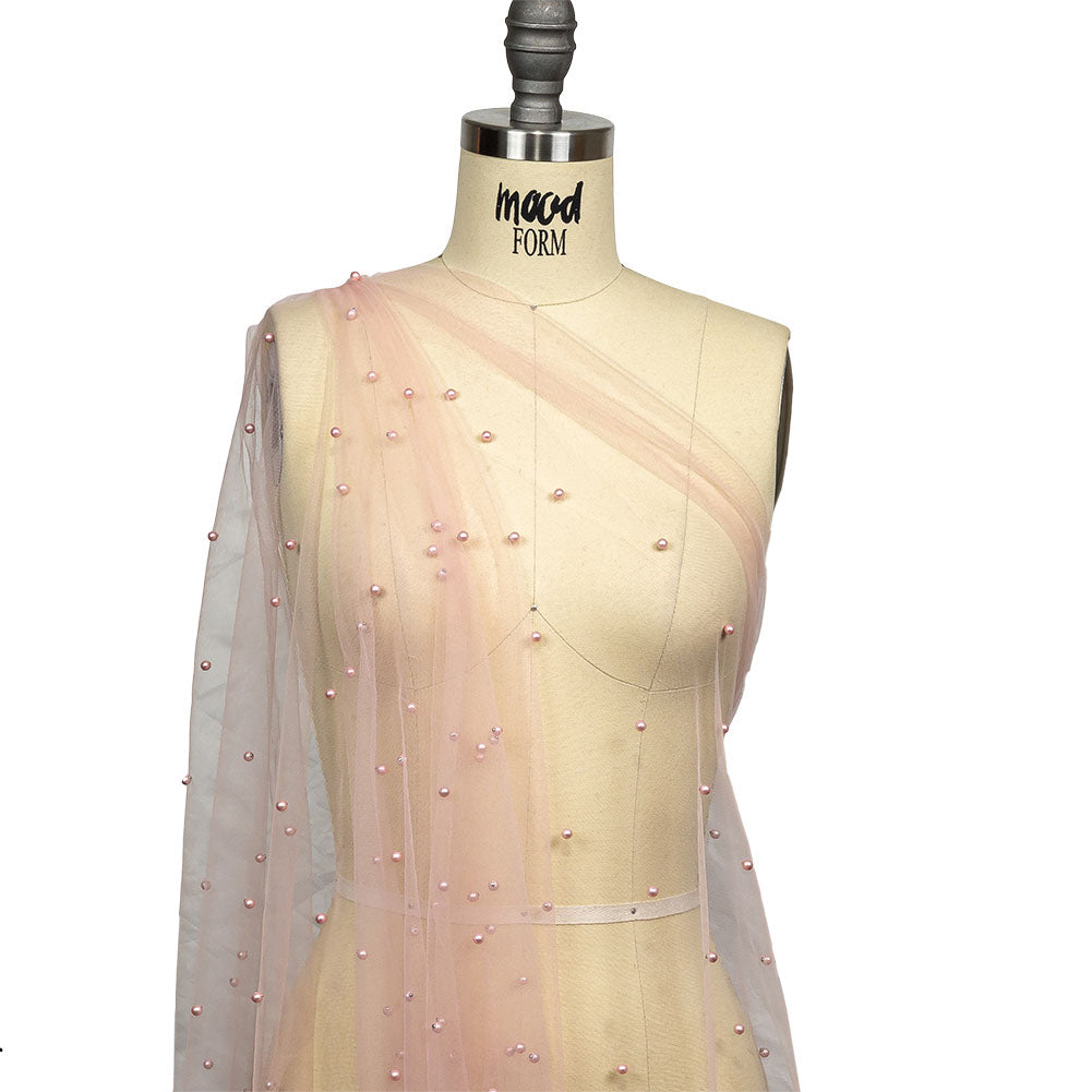Beaded Tulle - Mellow Rose - Sylvie Collection - Joann Fabrics