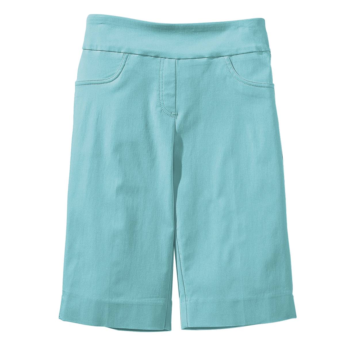 Soft Stretch Walking Short, Pull-On, Faux Pockets, Side Slits - Northstyle Catalog