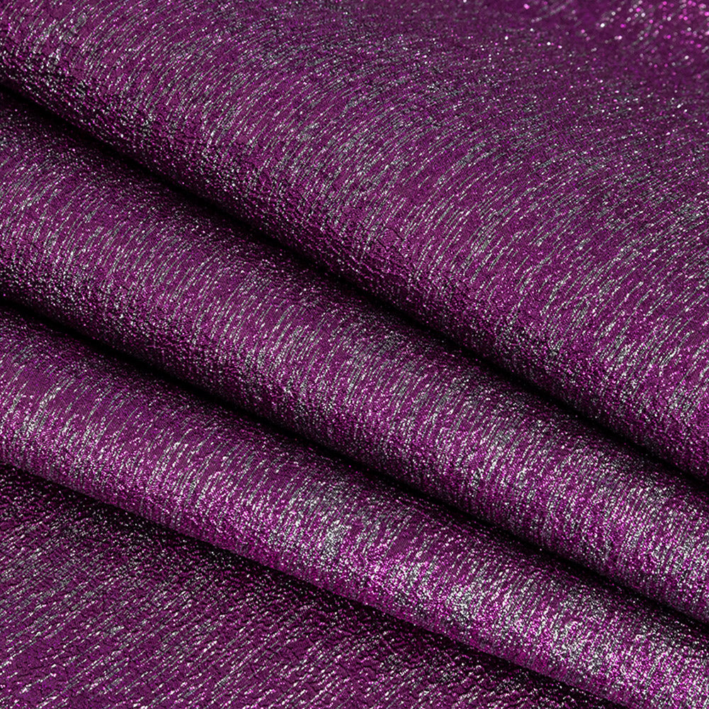 Metallic Magenta and Silver Crackle Luxury Brocade - Joann Fabrics