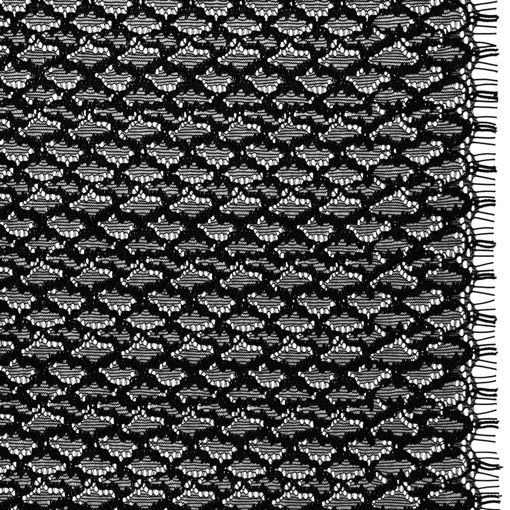 Corded Lace with Finished Eyelash Edges - Black Diamond Lattice - Joann Fabrics