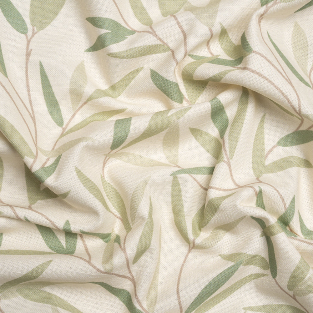 Cotton Canvas Print - Hedgerow Willow Leaves - British Imported - Joann Fabrics