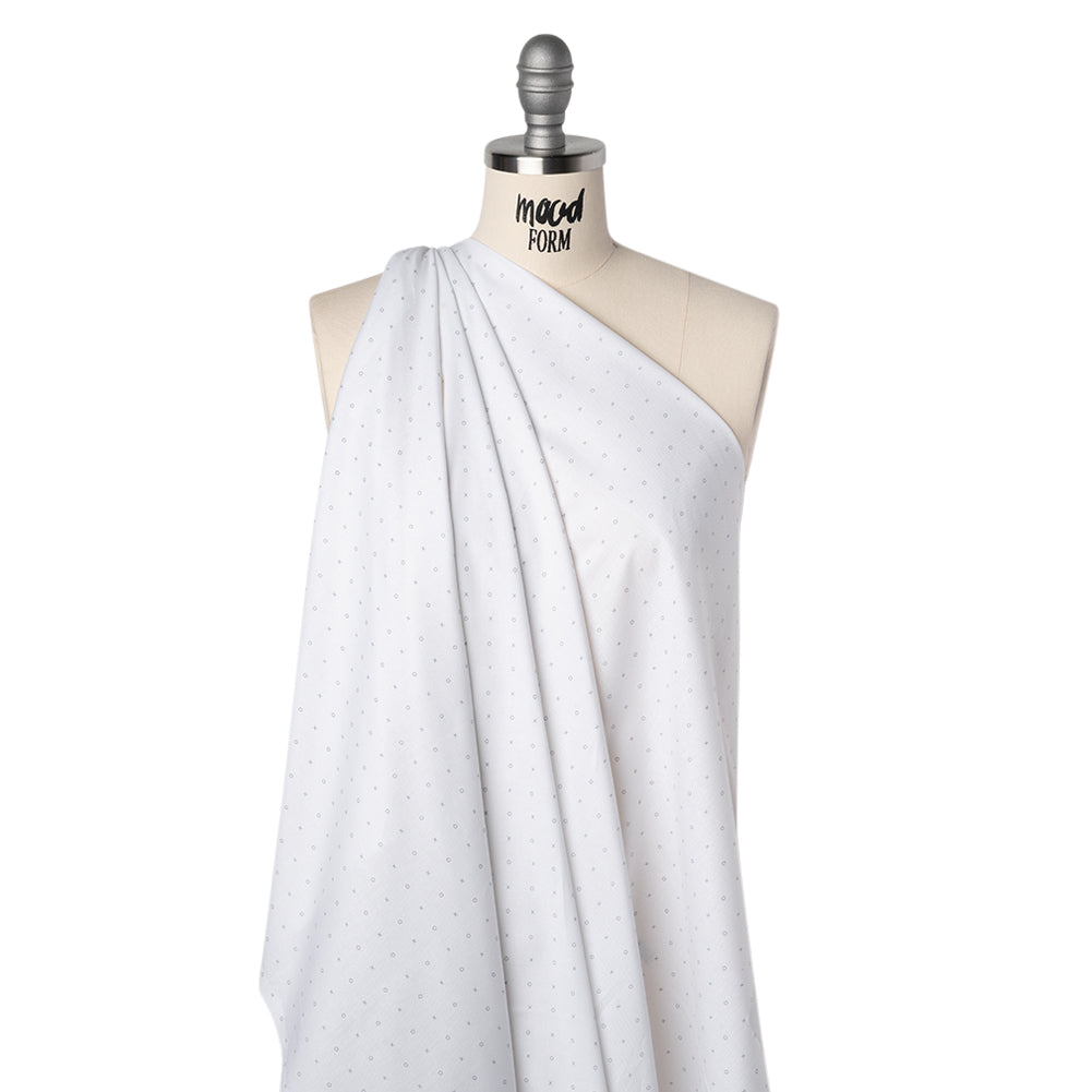 Printed Quilting Cotton by Ghazal Razavi for FIGO Studio - White and Gray XO Grid - Dovetail Collection - Joann Fabrics