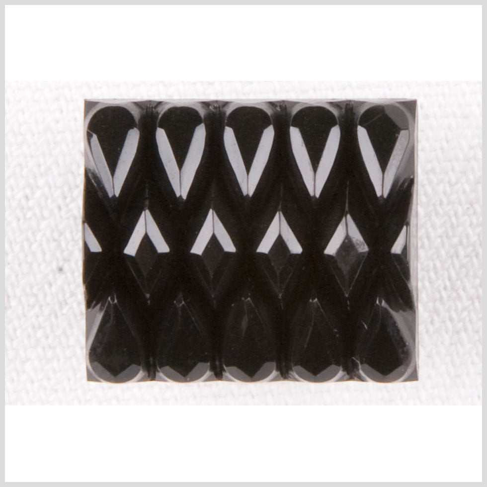 Black Faceted Plastic Shank Back Button - 32L/20mm - Joann Fabrics