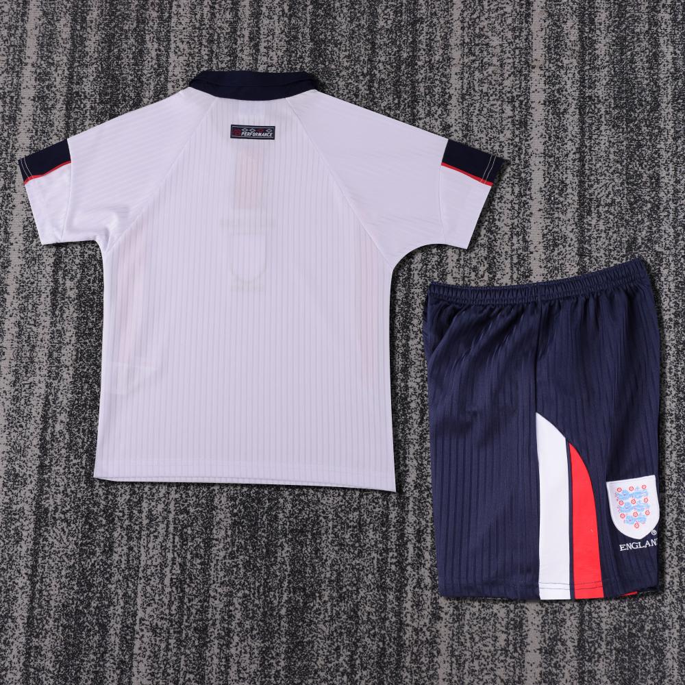 1998 Retro England Home Football Shirt 1:1 Thai Quality Kids Size