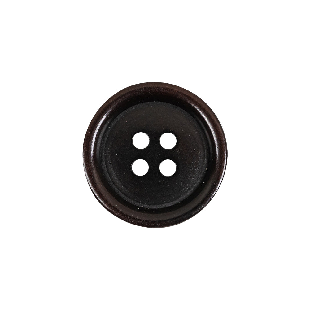 Dark Brown Rolled Rim 4-Hole Plastic Button - 32L/20mm - Joann Fabrics
