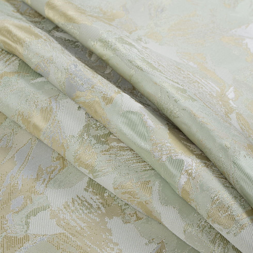 Metallic Silver/Green Abstract Jacquard/Brocade - Joann Fabrics