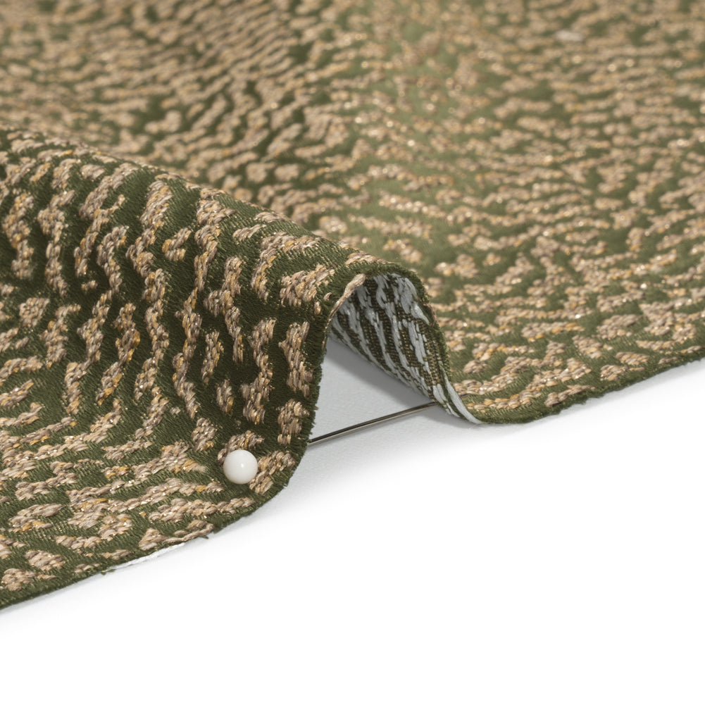 Metallic Drapery Jacquard - Olive Mottled - British Imported - Joann Fabrics