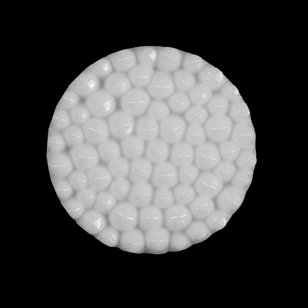 White Beveled 3-Dimensional Dotted Shank Back Button - 44L/28mm - Joann Fabrics
