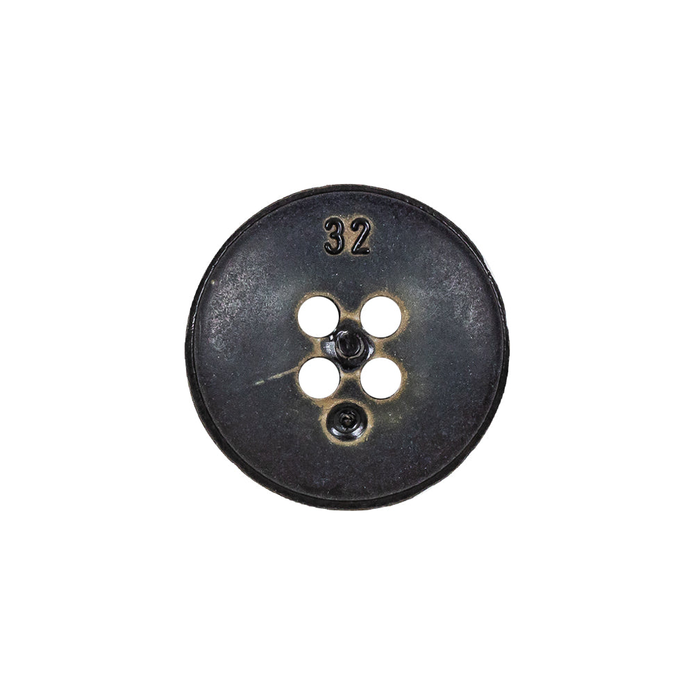 Antique Black Knotted Leather-Look 4-Hole Plastic Button - 32L/20mm - Joann Fabrics