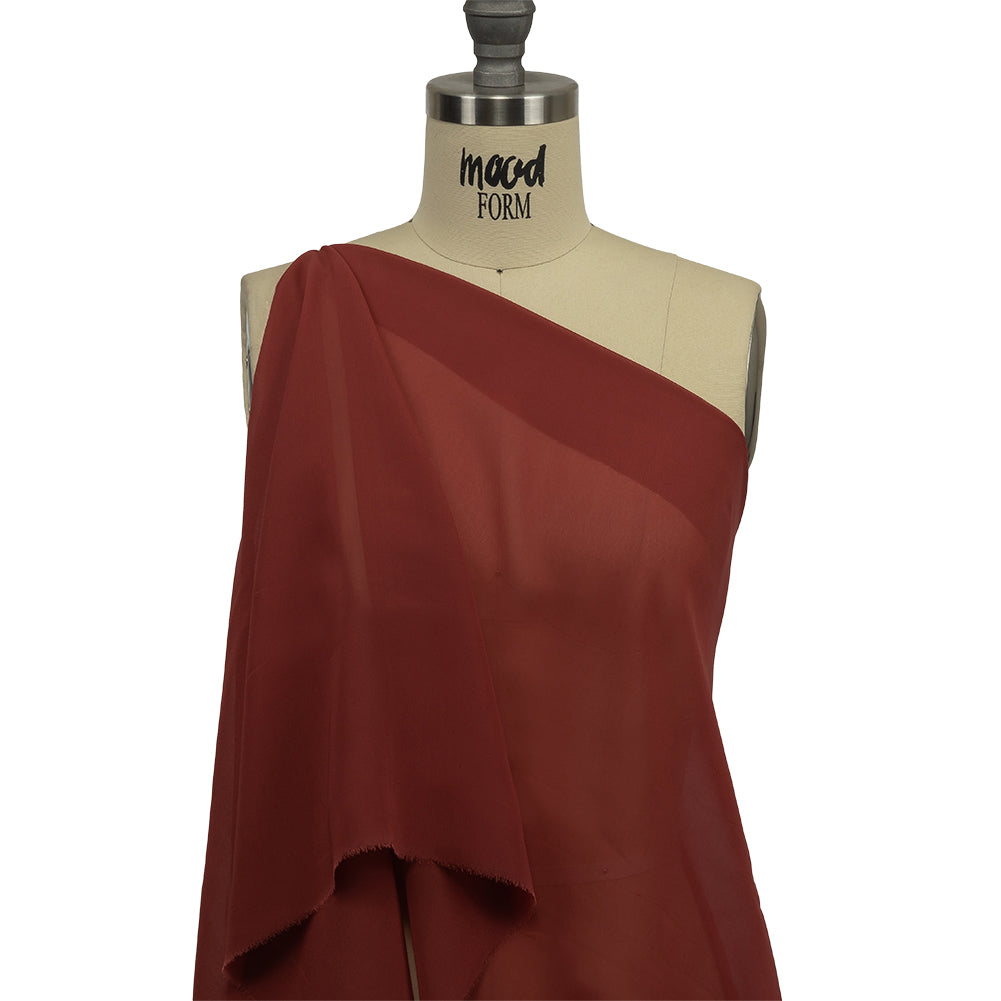 Famous Australian Designer Barn Red Viscose Georgette - Joann Fabrics