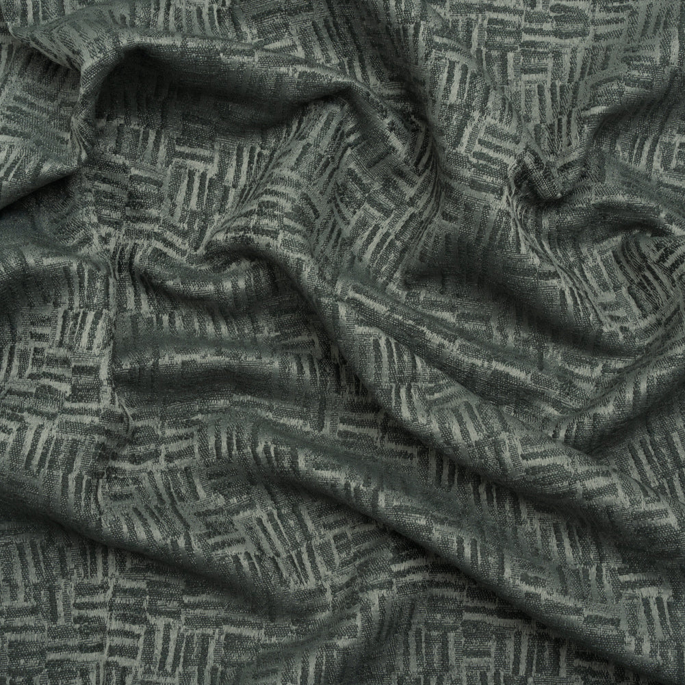 Recycled Polyester and Cotton Drapery Jacquard - Ocean Little Lines - British Imported - Joann Fabrics