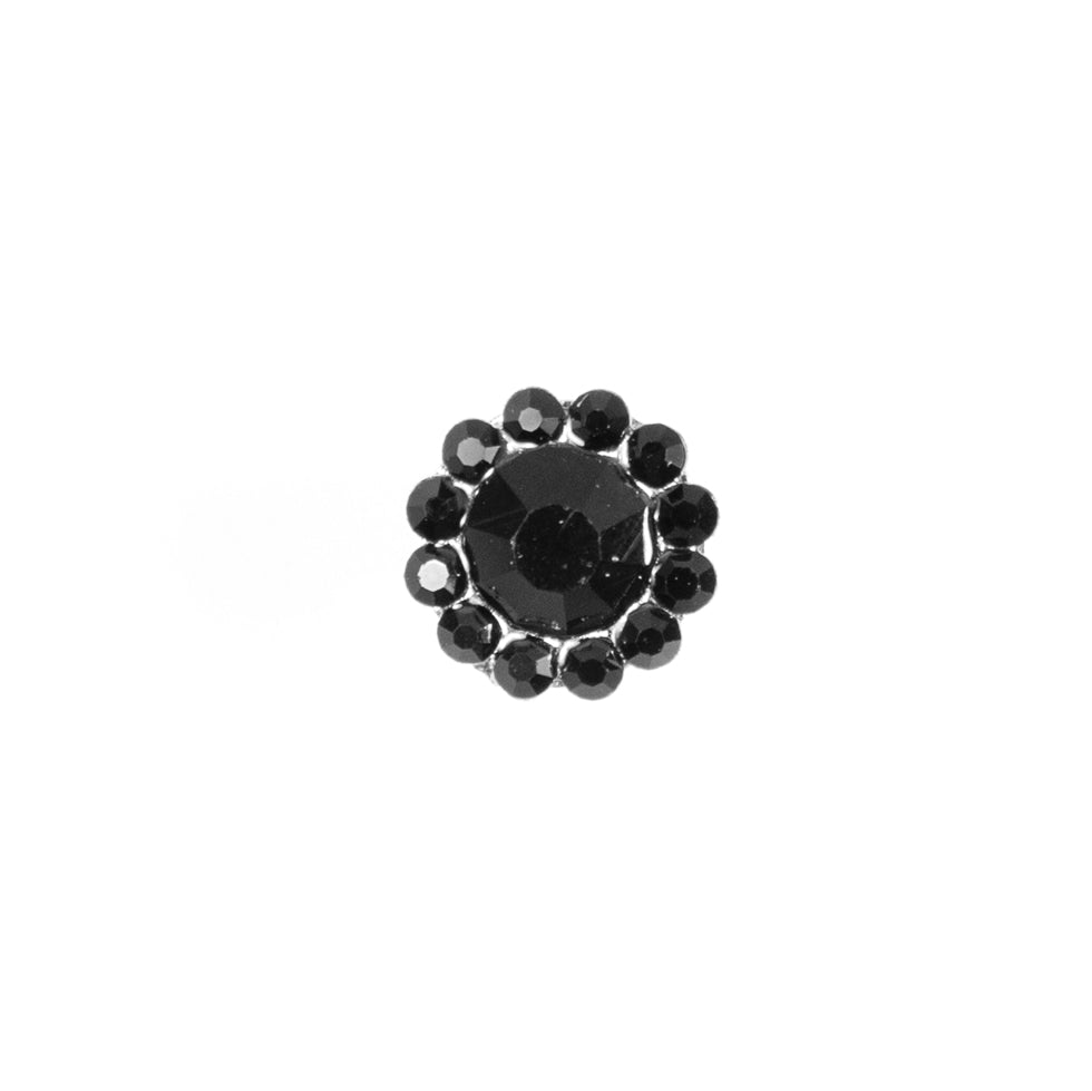 Italian Black Rhinestone Shank Back Button - 14L/9mm - Joann Fabrics