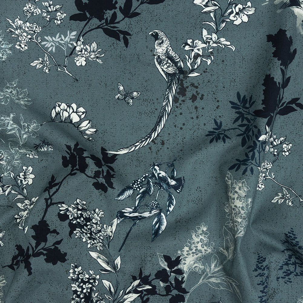 Mood Exclusive Slate Convergent Life Stretch Cotton Poplin - Joann Fabrics