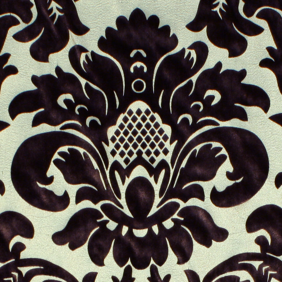 Chocolate/Royal Gold Floral Velvet - Joann Fabrics