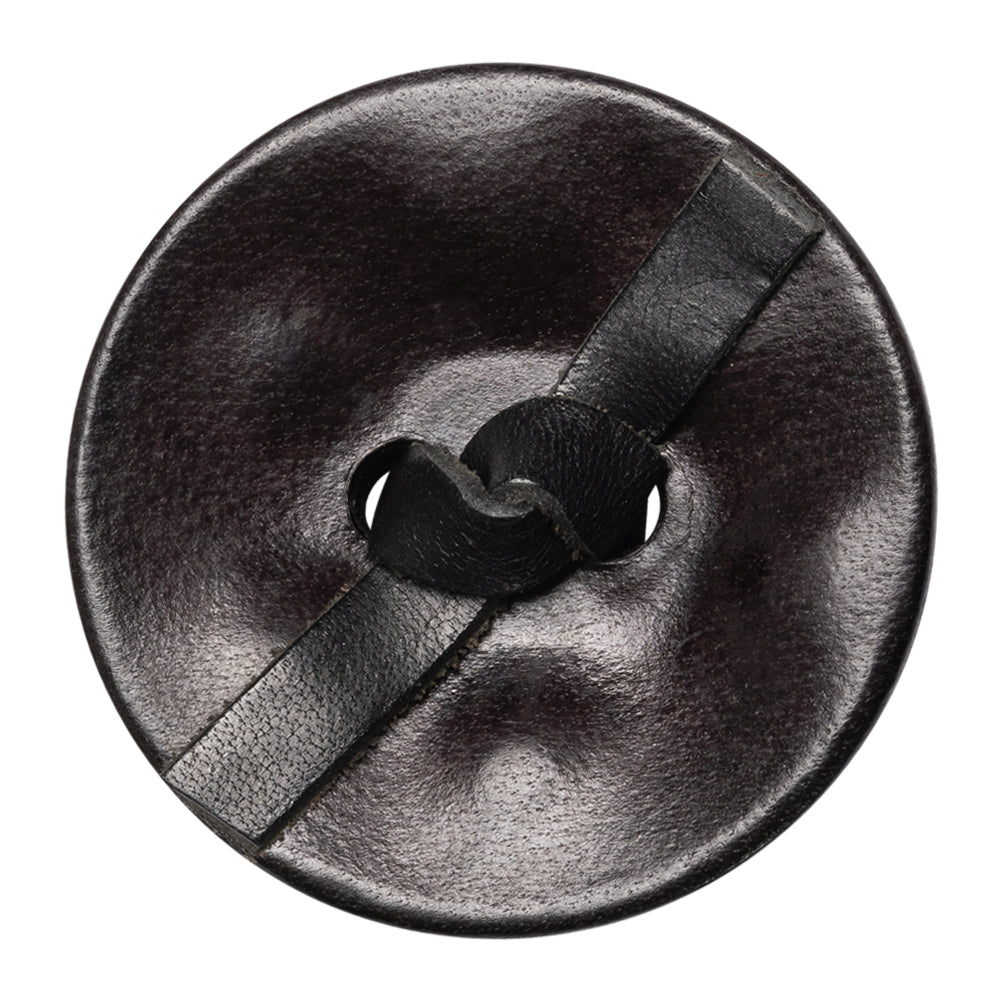 Black Knotted Leather Button - 60L/38mm - Joann Fabrics