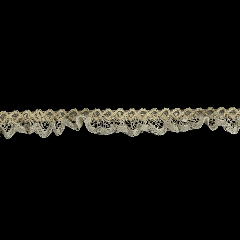 Antique White Criss Cross Crochet Trimming - 0.625