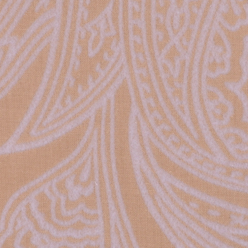 Beige and Pale Gray Flocked Paisley Cotton Voile - Joann Fabrics