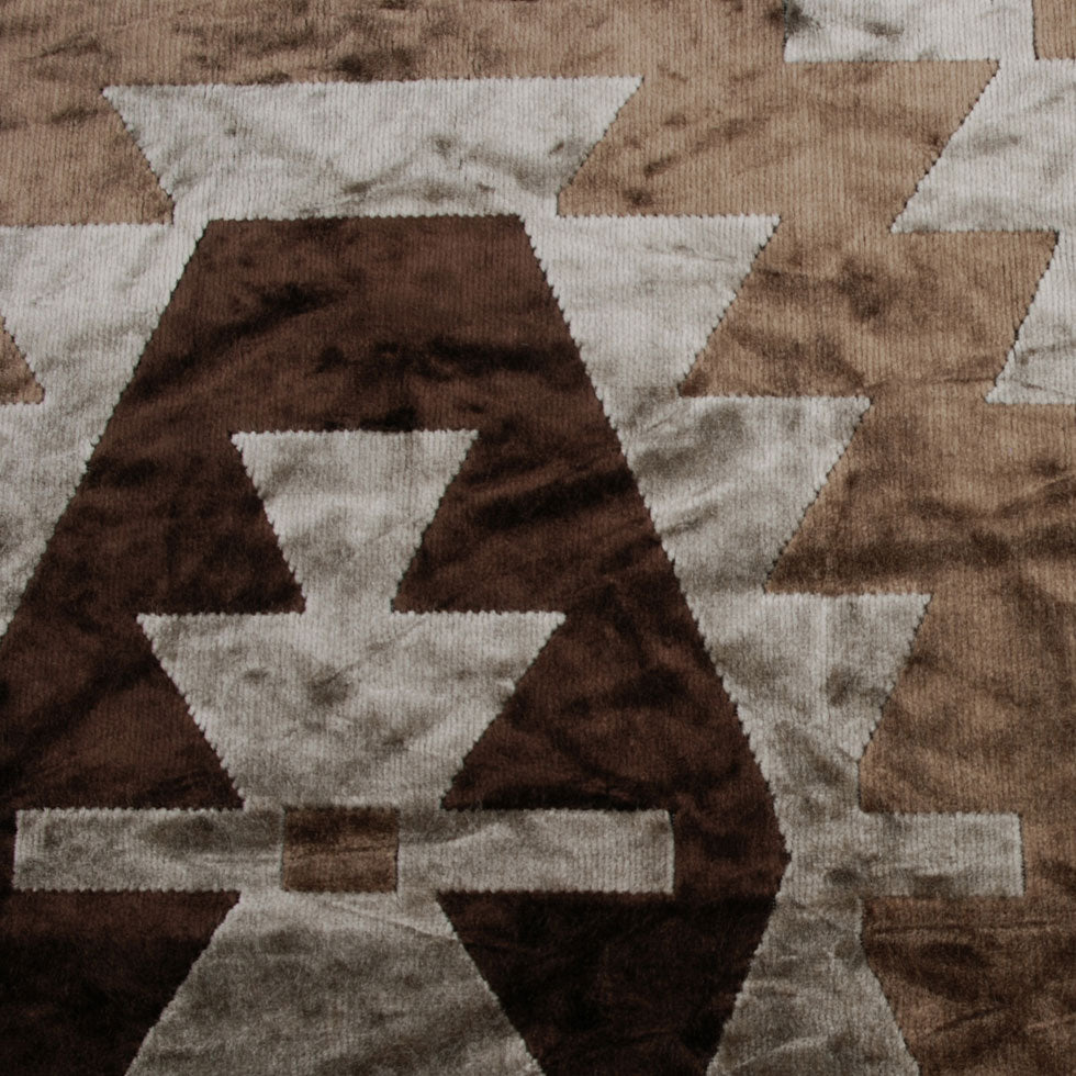 Brown Geometric Velvet - Joann Fabrics