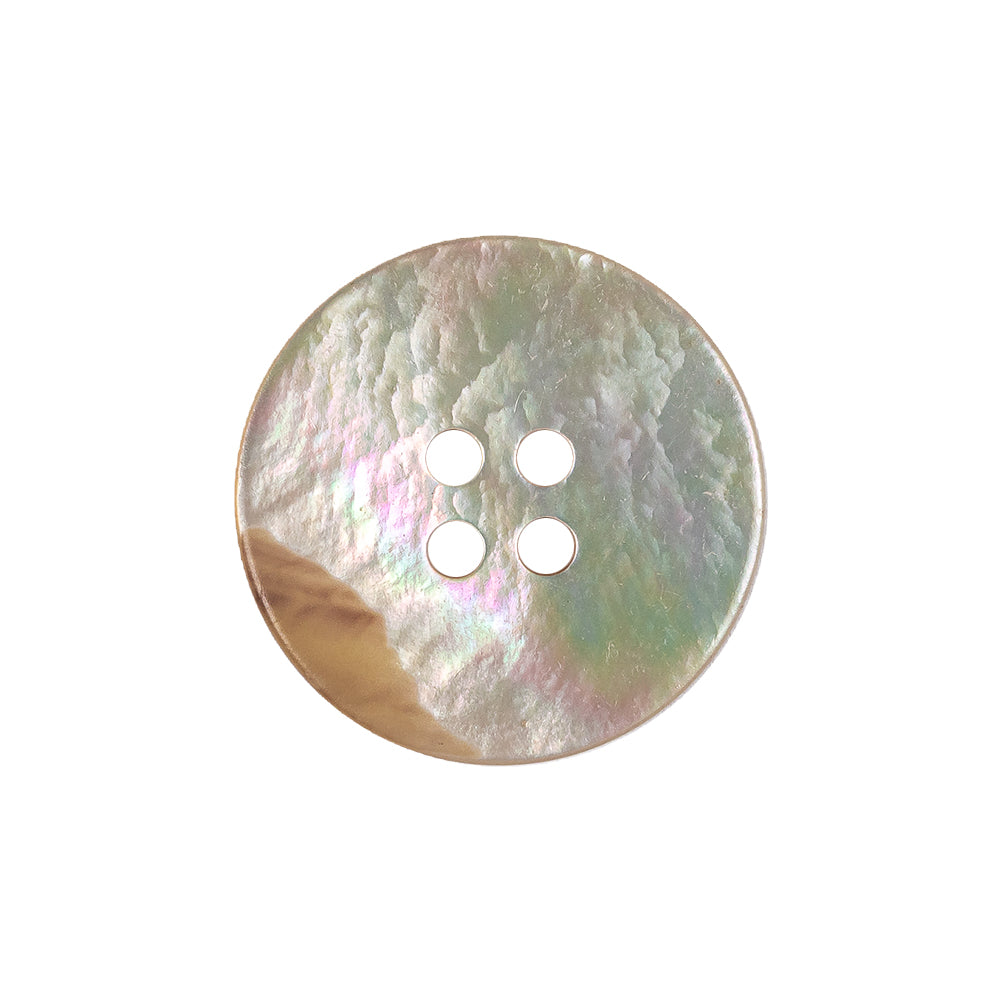 Italian Iridescent Cream and Pink 4 Hole Shell Button - 36L/23mm - Joann Fabrics