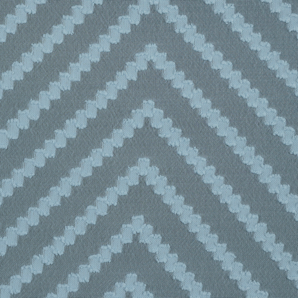Light Pond Blue Chevron Burn-out Polyester Chiffon - Joann Fabrics
