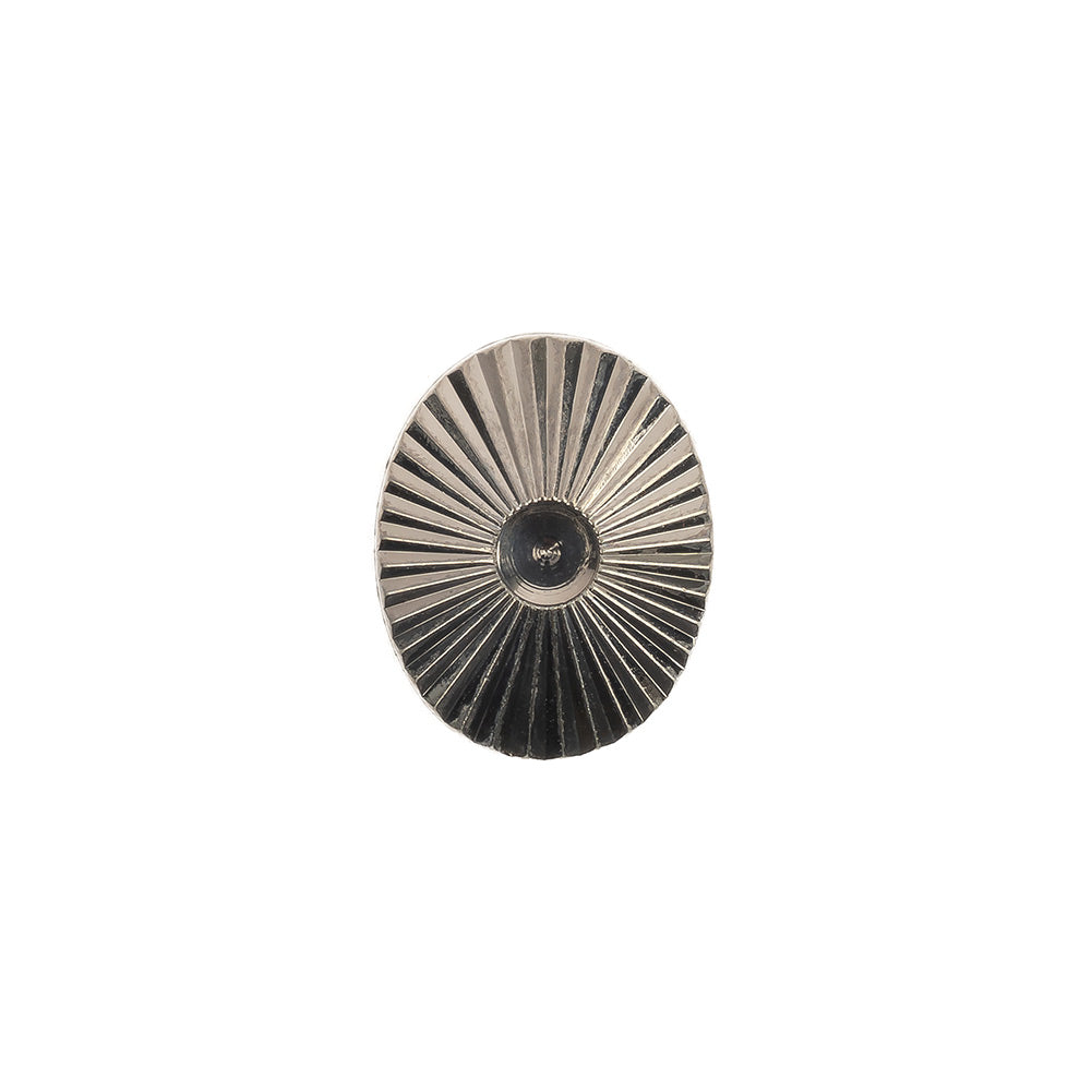 Italian Gunmetal Radiating Metal Look Shank Back Oval Button - 24L/15mm - Joann Fabrics