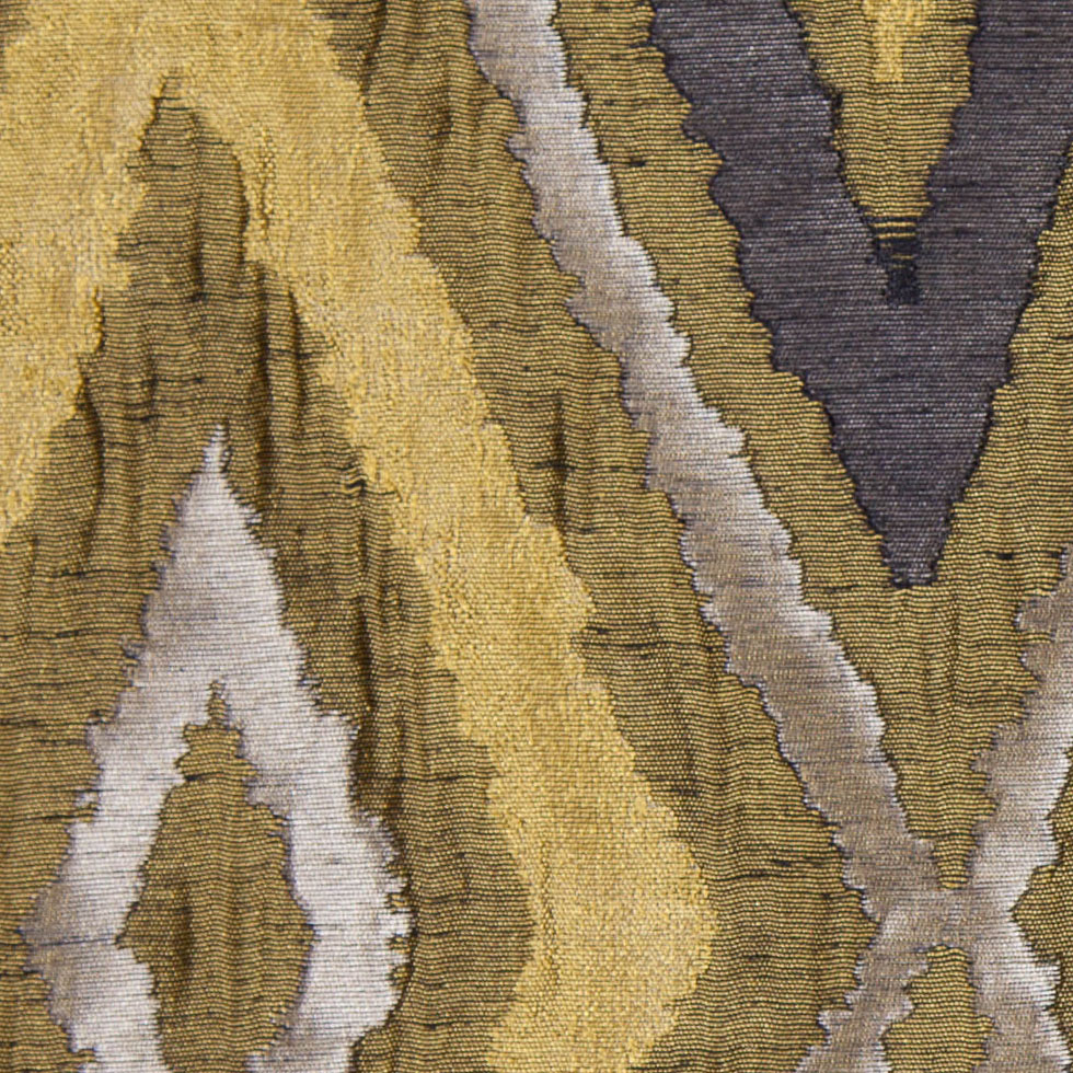 Chartreuse/Gray Dramatic Diamonds Brocade - Joann Fabrics