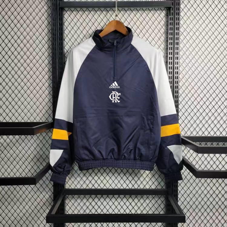 2023 Flamengo CasuaI Windbreaker(Navy-blue)Soccer Jersey 1:1 Thai Quality