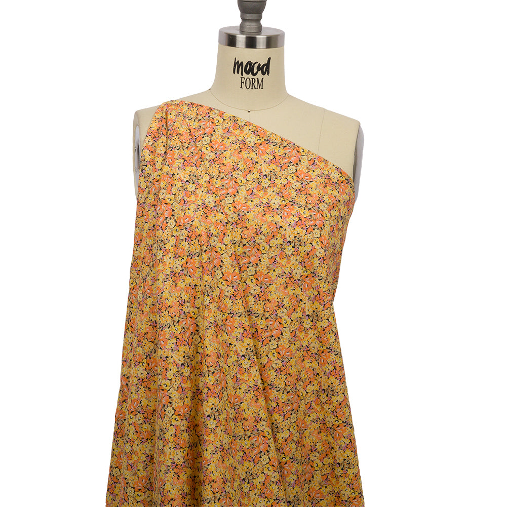 Cotton Poplin - Yellow and Orange Floral - Titania's Dream Print - Mood Exclusive Secret Garden Collection - Joann Fabrics