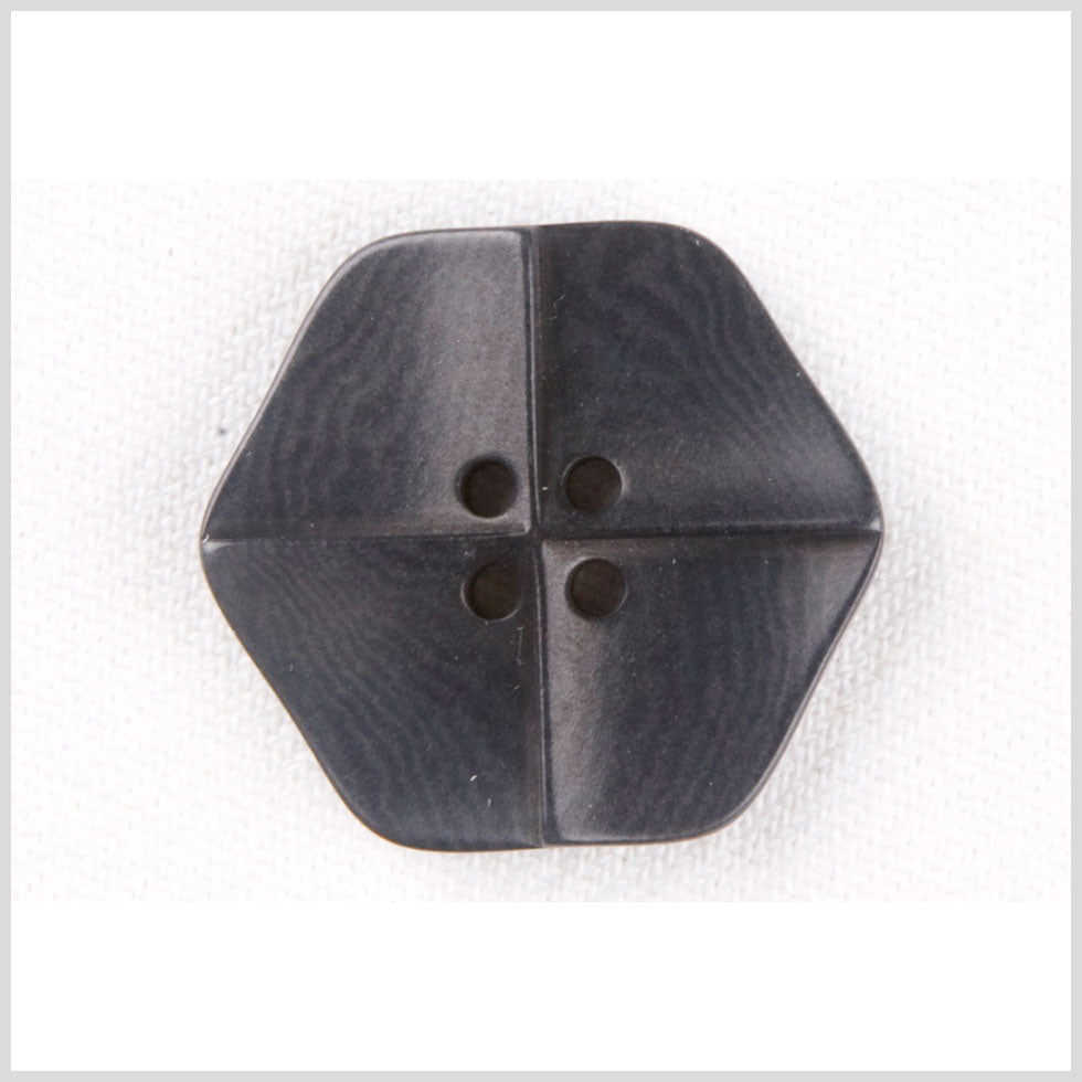 Hexagonal Plastic 4-Hole Button - 44L/28mm - Black Wood Grain - Joann Fabrics