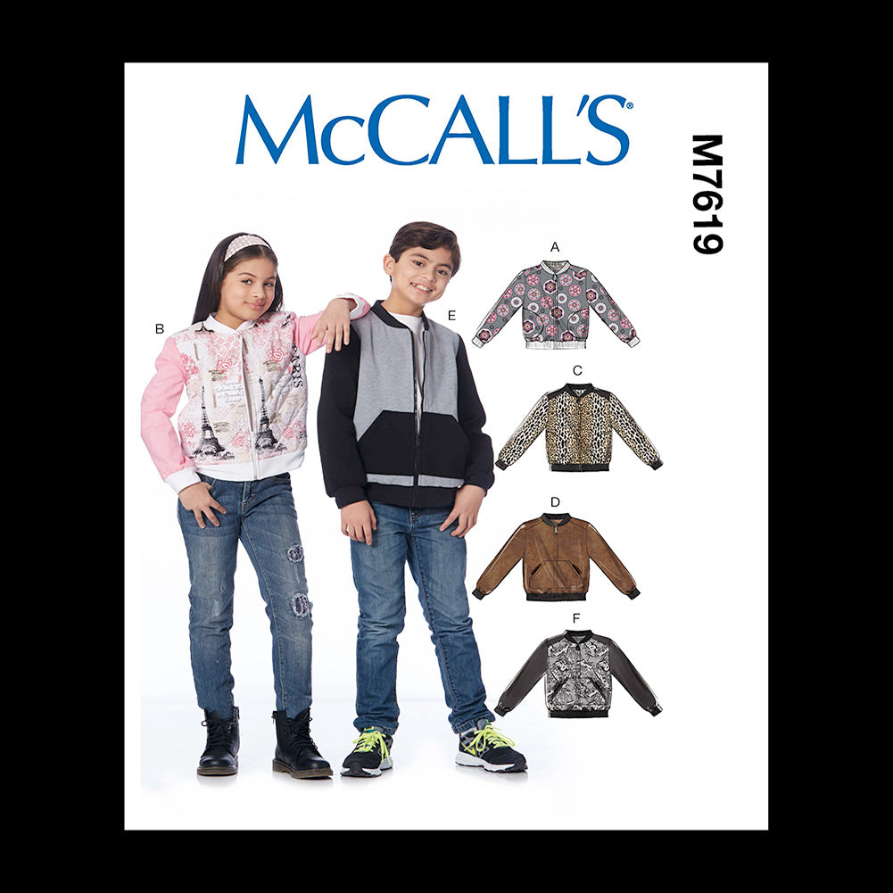 McCall's Girl's Boy's Jacket Pattern M7619 Size CHJ (7-8-10-12-14) - Joann Fabrics