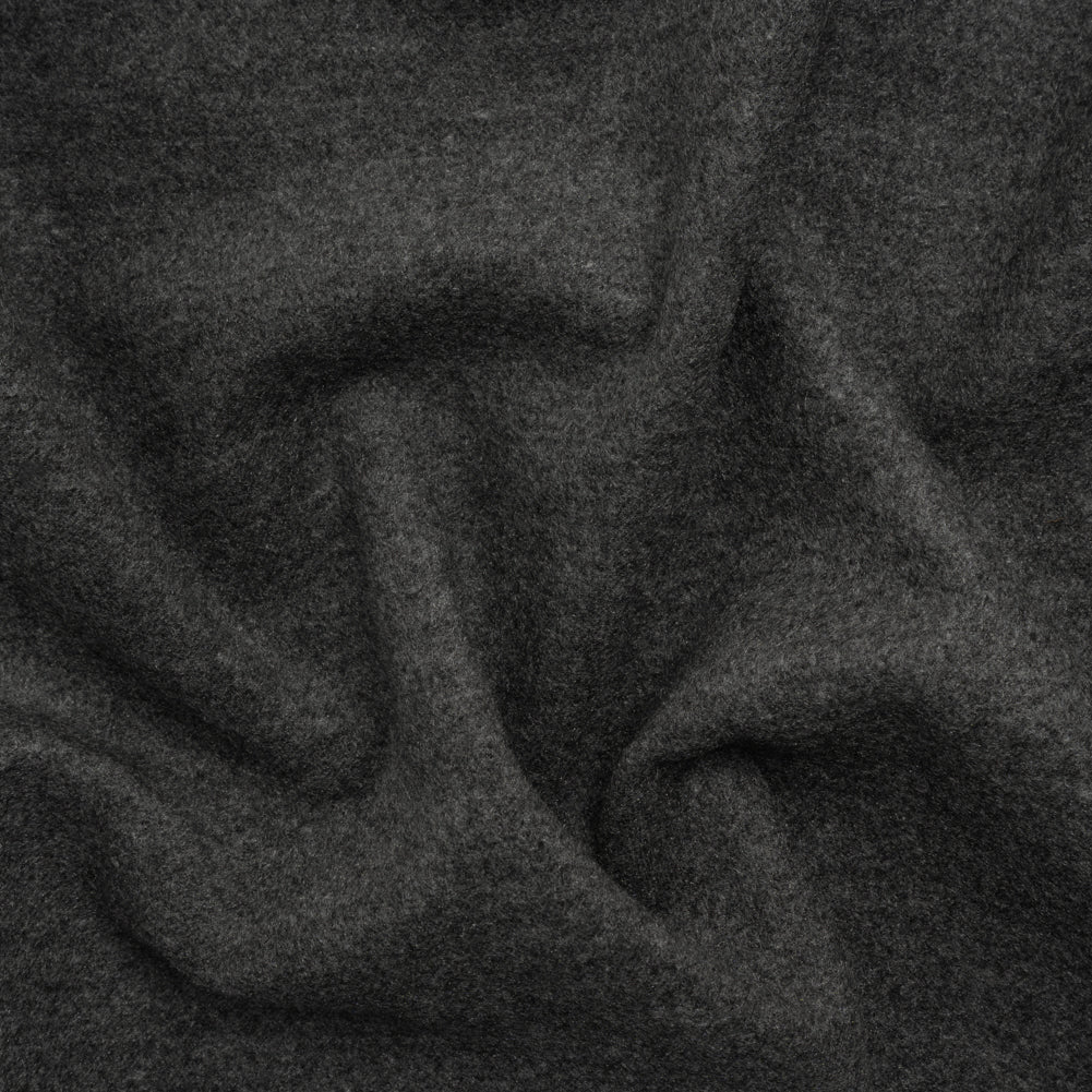 Ultra Soft Brushed Silk and Wool Suiting Made in Italy - Heathered Gray - Deadstock - Joann Fabrics
